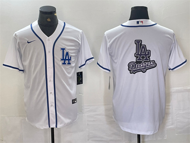 Men's Los Angeles Dodgers Team Big Logo White Cool Base Stitched Baseball Jersey Men's Los Angeles Dodgers Team Big Logo White Cool Base Stitched Baseball Jersey